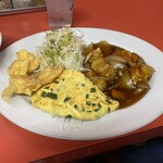 東明飯店 - 酢豚・小エビの天ぷら・玉子焼