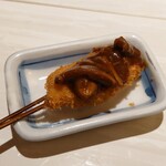 串揚げ 串匠 - ヒレカツ　きのこソース