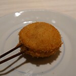 串揚げ 串匠 - 秋なすの肉詰め　カレー風味