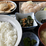 正立食堂 - ホタテ刺身定食