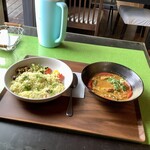 スプーンソング - 【2022年9月28日(水)】アジのタミルスパイス(カレー)とタコプラオプレート