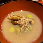 日本料理 研野 - きのこの擦り流しと茄子揚げ浸し
