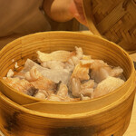 日本料理 研野 - 蒸されてるグジ