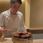 日本料理 研野 - チャーシューと酒井氏