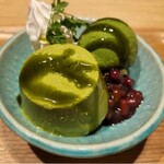 花旬庵 - 抹茶プリンとアイスの和パフェ