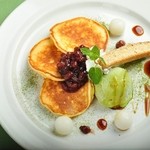 ツボミカフェ　ダイニング - 抹茶と黒蜜のパンケーキ　￥880