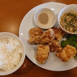 中国料理 龍薫 - 鶏肉の唐揚げ、油淋ソース添え
