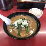 麺屋まる勝かっちゃんラーメン - もつらーめんライスセット