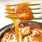 スパゲッティハウス シェフ - このフォークから落ちない硬さが魅力（笑）