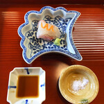 せん田 - 3.明石の鯛 醤油と淡雪塩