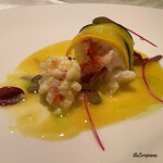 プチレストラン ブーケ・ド・フランス - 帆立のムースとオマール海老のカネロネ仕立