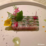 プチレストラン ブーケ・ド・フランス - 秋刀魚とジャンボン･クリュと大葉のプレッセ