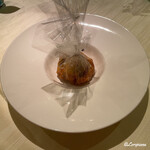 プチレストラン ブーケ・ド・フランス - カルタフィッタで包んだ九絵と帆立のブイヤベース仕立