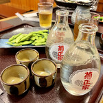 杵屋 - おつまみつき日本酒セット。