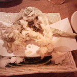 washoku－ya とっくり - 山菜天ぷら(タラの芽、蕗の薹、コゴミ、ウルイ、菊菜、菜の花)