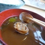 寺下食堂 - 2013.05 味噌汁はアサリ入りでこれは美味しかったですよ：笑