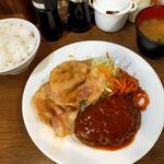 キッチン大正軒 - 煮込みハンバーグと生姜焼きセット