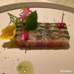 プチレストラン ブーケ・ド・フランス - 秋刀魚とジャンボン･クリュと大葉のプレッセ