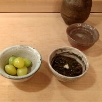 鮨まつもと - ツマミの銀杏＆モズク