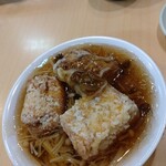 魚魚丸 - 揚出しのきのこあんかけ。豆腐じゃなくてだし巻きが入ってた。