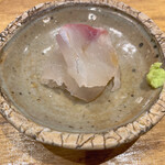 天ぷら たけうち - 朝〆の鯛