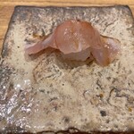 天ぷら たけうち - アカムツとヤリイカの昆布締め