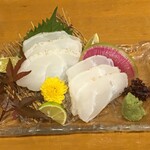 Kitamae Sengyo Yosoro - クエの刺身　2800円