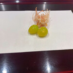 天ぷら たけうち - 海老の頭と新銀杏