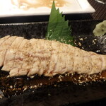 Yakitori Suta - 炙りレアささみ ー特製わさび醤油でー￥400