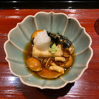 割烹 隆 - ︎胡麻豆腐　飛騨なめこ