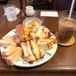 珈琲の森 - ミックストーストサンドセット（アイスコーヒー）