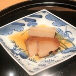 まき村 - 煮アワビ、芋茎