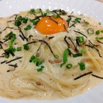 Sainome - たべごたえばつぐん！納豆カルボナーラ！