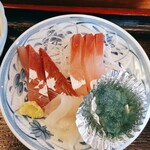 和食亭こもり - 刺身盛合せ　1切れは小さいですが4種類あるのが嬉しい。