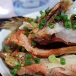 塩そば専門店 桑ばら - 揚げ鱧塩そばと鮭ハラス丼の定食