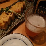 Maruya - 玉子焼きにビール