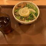 すき家 - ニンニクねぎ塩レモン牛丼 並盛、600円