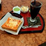 夢庵 - 料理写真:アイスコーヒー   ( トーストパン  チーズ )