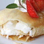 ビストロ・ミル・プランタン - ヨーグルトのアイスクレープ断面