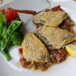 ビストロ・ミル・プランタン - カツオのピカタ トマトソース