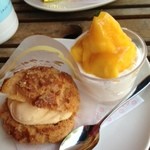 ケーキファクトリー・ホイップ - マンゴー＆杏仁豆腐＆シュークリーム