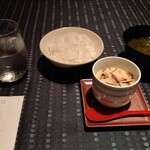 瀬里奈 - 松茸の茶碗蒸しと魚沼産コシヒカリご飯、お味噌汁　その２です。