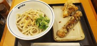 瀬戸うどん - 煮干しうどん（並）とちくわ磯辺天、舞茸天