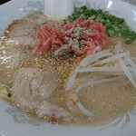 Ramen No Yoko Zuna Shouzan - ・紅生姜、胡椒はドバッと