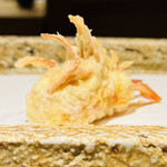 日本橋 蕎ノ字 - ◆車海老の頭
      ☆一つ目は塩で頂く。