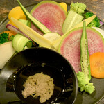 トラットリア銀 - 彩り野菜のバーニャカウダ