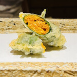 日本橋 蕎ノ字 - ☆うに大葉巻き（北海道）