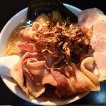 一条流がんこ総本家分家四谷荒木町 - 100ラーメン+悪魔肉増量！