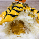 かき氷店 小桃 - 中にはかぼちゃプリン！