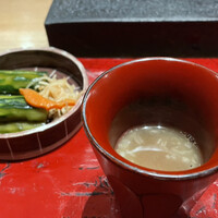 焼鶏 ひらこ - ◆漬物
                      ◆鷄スープ